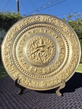Vintage Indian Brass Wall Plates - Shiva & Ganesha (Set or Separate)